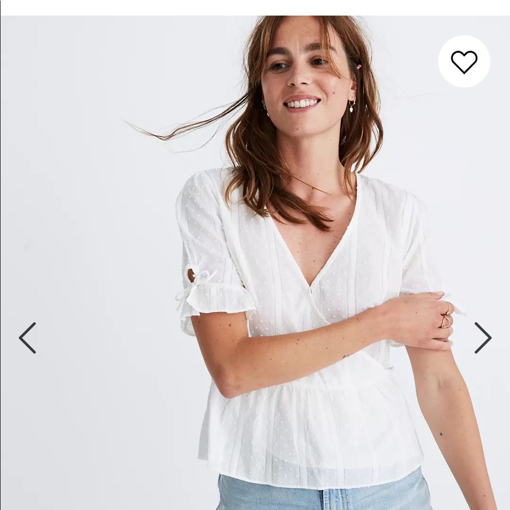 Madewell Swiss Dot Peplum Blouse